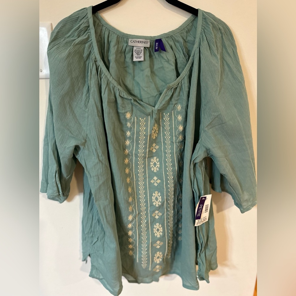 Catherines Petite 1XWP Women’s Blouse